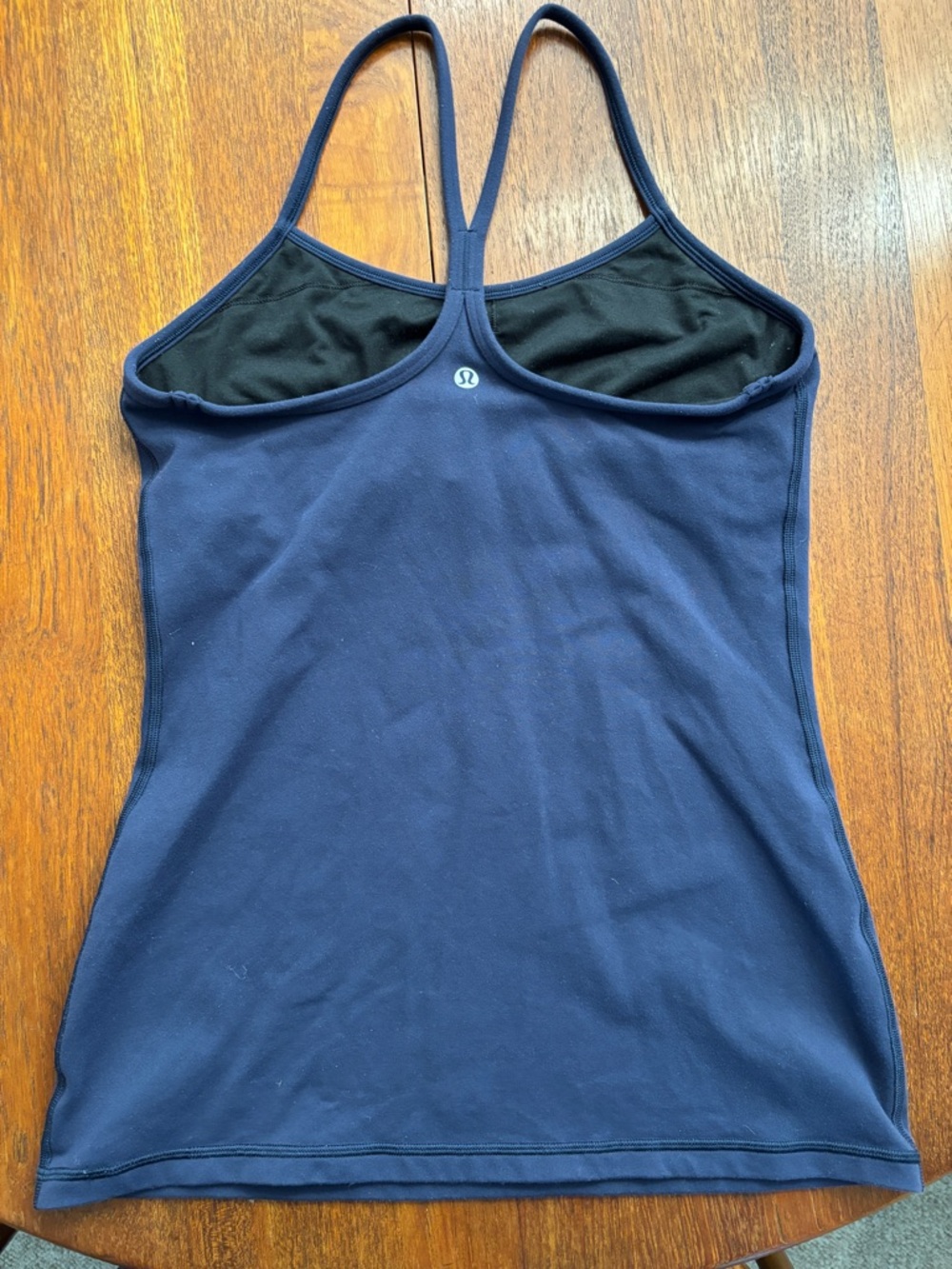 lululemon athletica Navy Blue Racerback Tank with Built-In Shelf Bra
